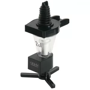 Dozator bauturi 20ml cu contor-Plastic, Cauciuc-Transparent, Negru
