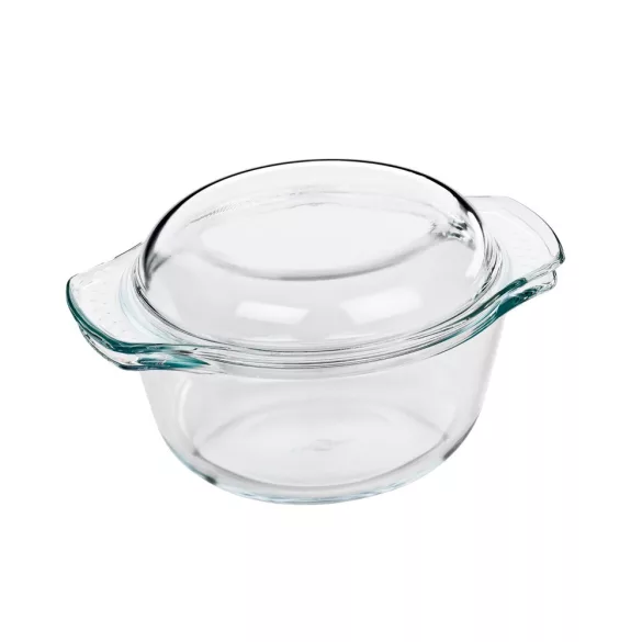 Vas termorezistent rotund cu capac 1.4l Kuchenprofi