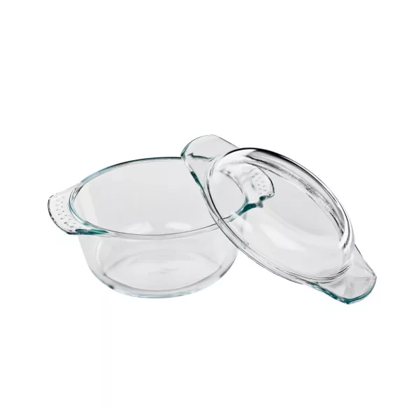 Vas termorezistent rotund cu capac 1.4l Kuchenprofi