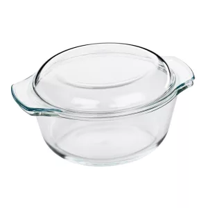 Vas termorezistent rotund cu capac 2.8l Kuchenprofi