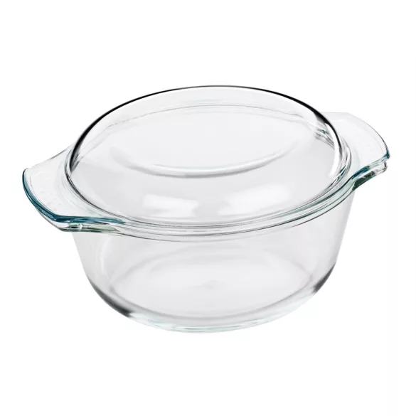 Vas termorezistent rotund cu capac 2.8l Kuchenprofi