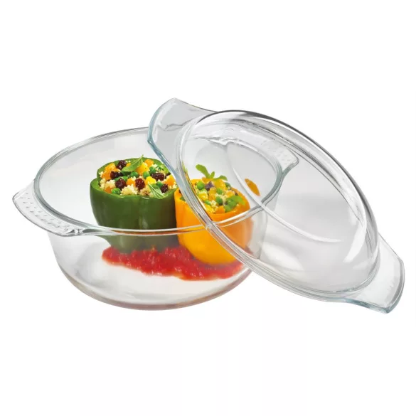 Vas termorezistent rotund cu capac 2.8l Kuchenprofi