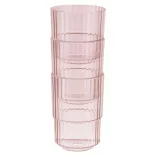 Pahar Tritan 220ml LINEA Roz translucid