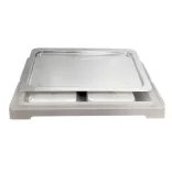 Bufet rece GN1/1 alb transparent inox