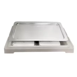 Bufet rece GN1/1 alb transparent inox