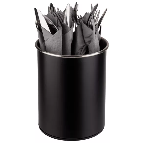 Suport tacamuri inox rotativ negru