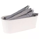 Suport tacamuri inox Utensilo alb