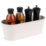 Suport tacamuri inox Utensilo alb