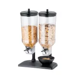 Dispenser dublu cereale 2 x 4.5l FE Negru