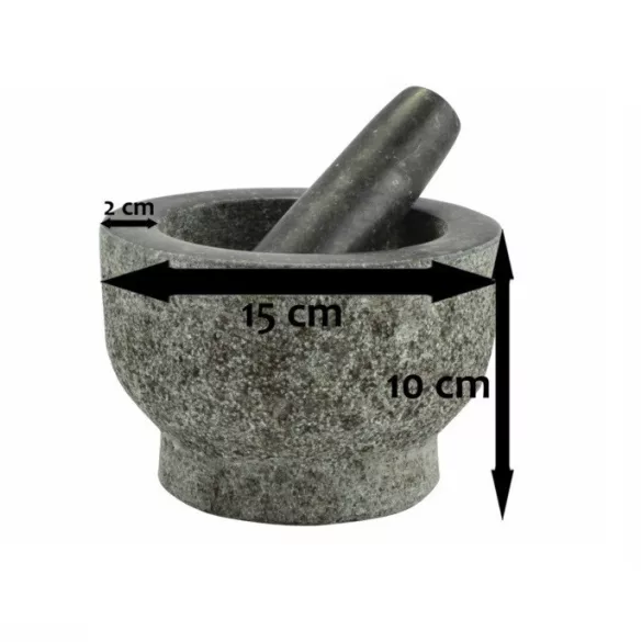 Mojar cu pistil granit 15cm