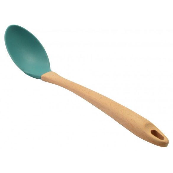 Lingura servire silicon maner de lemn