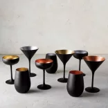 Pahar Martini Negru mat Argintiu 240ml Stolzle