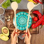 Lingura de lemn 60cm rotunda