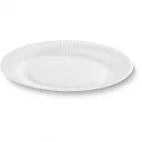 Farfurie intinsa din carton alb 20cm