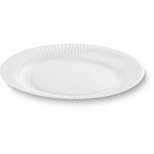 Farfurie intinsa din carton alb 20cm