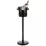 Suport frapiera negru cu picior 71cm