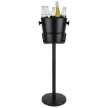 Suport frapiera negru cu picior 73cm