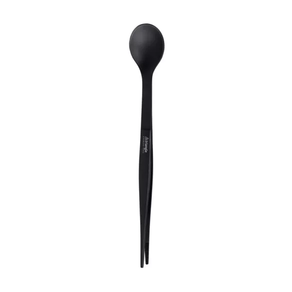 Lingurita si penseta de degustare FinalTouch negru Triangle