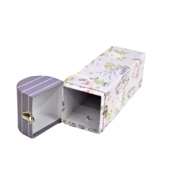 Cutie vin cu decor lavanda 33cm
