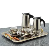 Cafetiera espresso din inox 2 portii