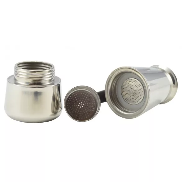 Cafetiera espresso din inox 2 portii