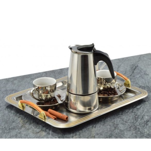 Cafetiera espresso din inox 4 portii