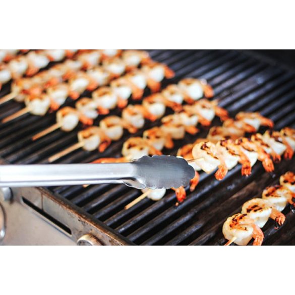 Cleste gratar inox cu maner silicon 44cm