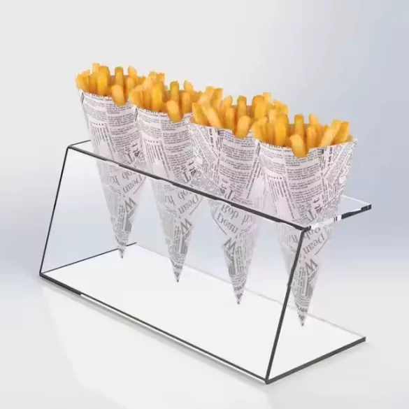 Suport plexiglas Stockel 4 cornete inghetata