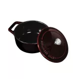 Mini oala fonta cu capac emailata 12cm