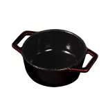 Mini oala fonta cu capac emailata 12cm