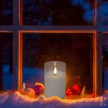 Lumanare LED sticla 7,5 x 12,5cm