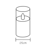 Set 3 lumanari LED in sticla diam 5cm inaltime 10 si 12,5 si 15cm