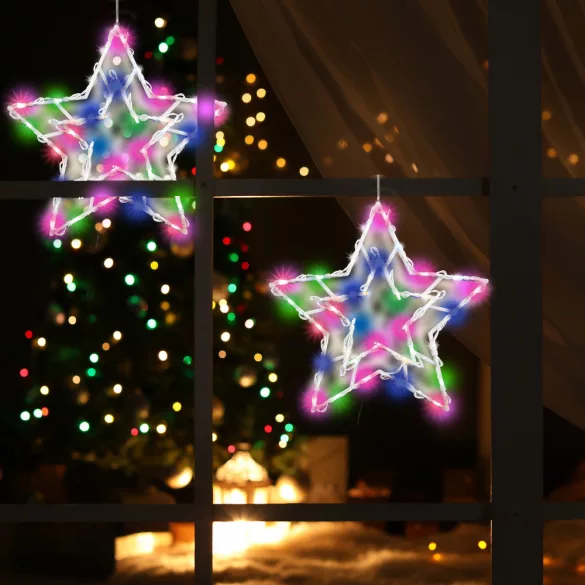Decor fereastra stea 35 LED color
