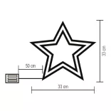 Decor fereastra stea 35 LED color