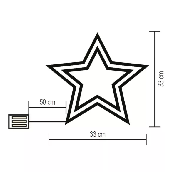 Decor fereastra stea 35 LED color