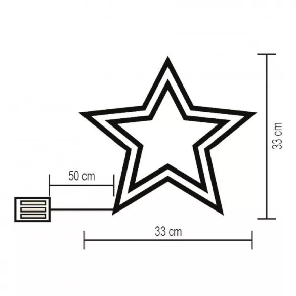 Decor fereastra stea 35 LED alba calda