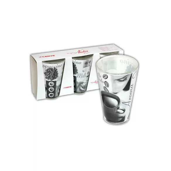 Set 3 pahare decorate Cafea 325ml Cerve