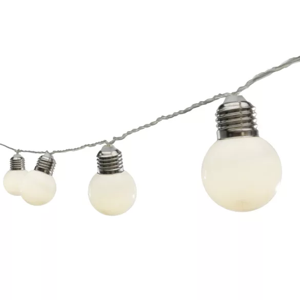 Ghirlandă cu 20 LED-uri, decor globuri mate, 9,5m