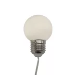 Ghirlandă cu 20 LED-uri, decor globuri mate, 9,5m