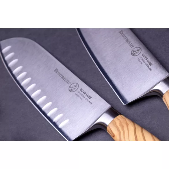 Cutit Santoku alveolata 16.5cm Messermeister Olive