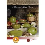 Vas ceramica termo 2 manere verde antic 14cm