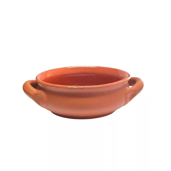 Vas ceramica termo 2 manere teracota mat 14cm