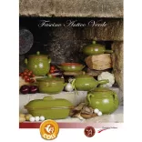 Vas ceramica termo 2 manere verde antic 16cm