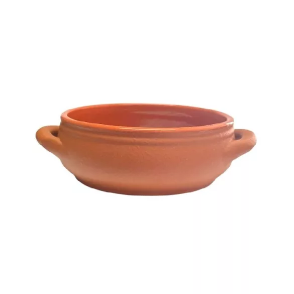 Vas ceramica termo 2 manere teracota mat 16cm