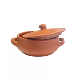 Vas ceramica termo 2 manere teracota mat 16cm