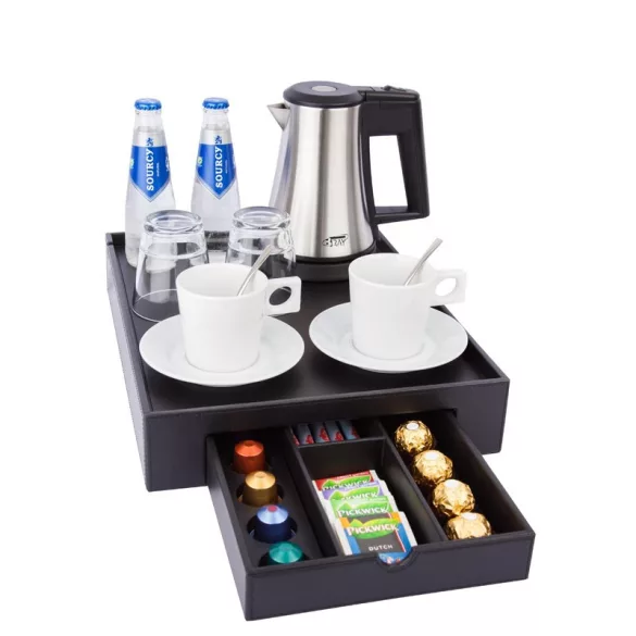 Tava+cutie pt capsule cafea