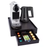 Tava+cutie pt capsule cafea