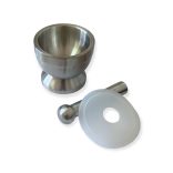 Mojar inox 10cm cu pistil si capac silicon 