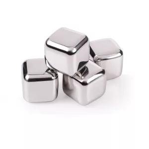 Set 4 cuburi inox pentru racire bautura