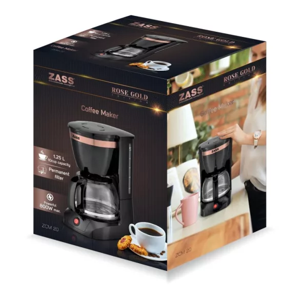 Cafetiera cu filtru Rose Gold 800W